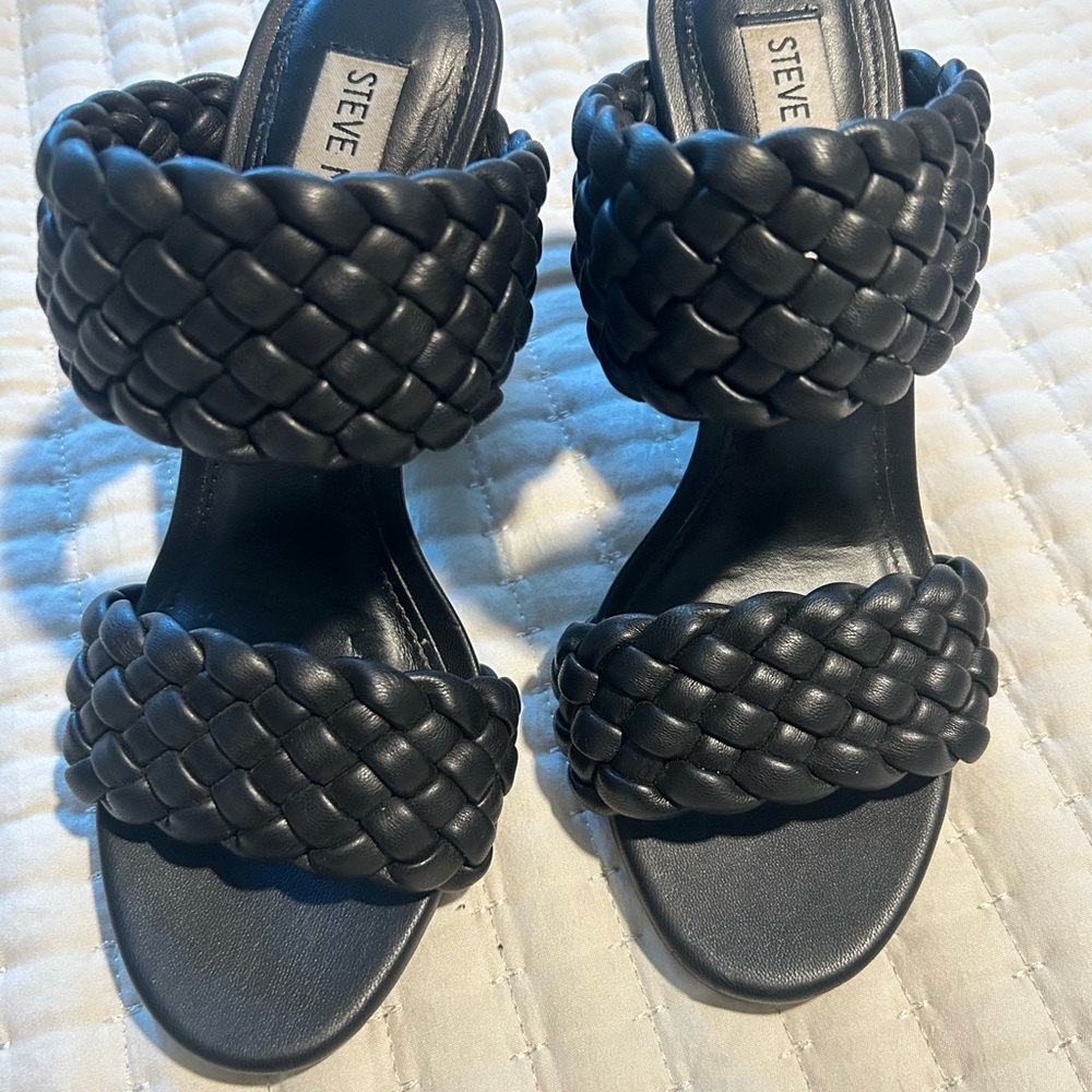 Steve Madden Black Braided Women's Sandals